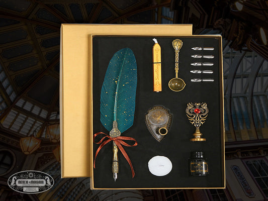 Green & Gold House Quill Set