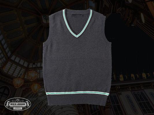 Green & Silver House Sweater Vest