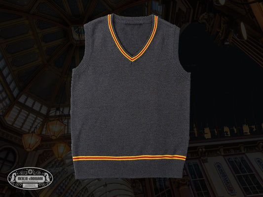 Red & Yellow House Sweater Vest