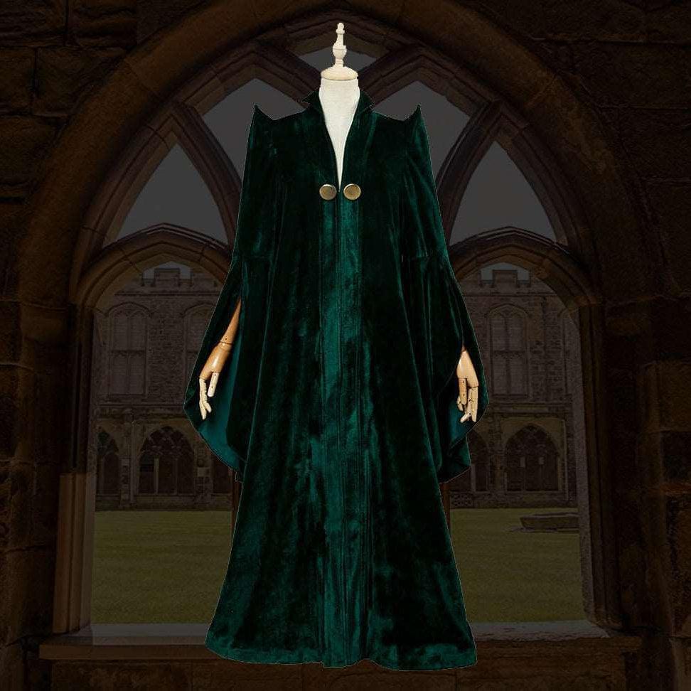 Vector Maude Green Robe Merlin Morgana │ Dark Green Witch Dress Robes – MerlinMorgana